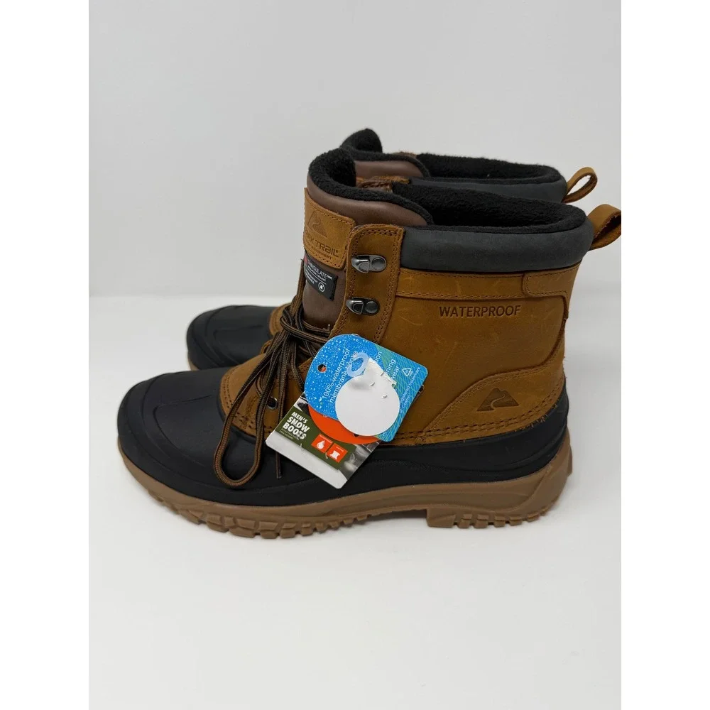 Ozark Trail Snow Boots Size 12 Brown Waterproof Thinsulate NWT‎ Men's
